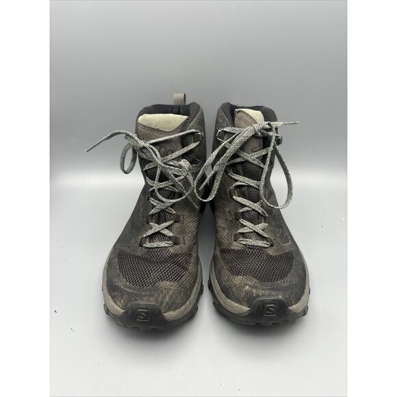 Salomon OUTline MID Gore-Tex Women's 8.5 US Black Gray Boots Hiking - Picture 2 of 7